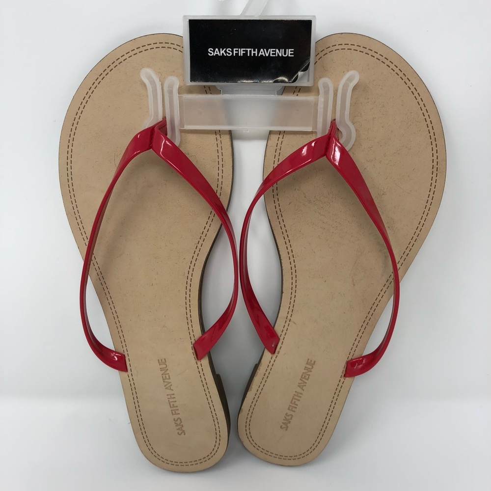 Patent leather red sandals